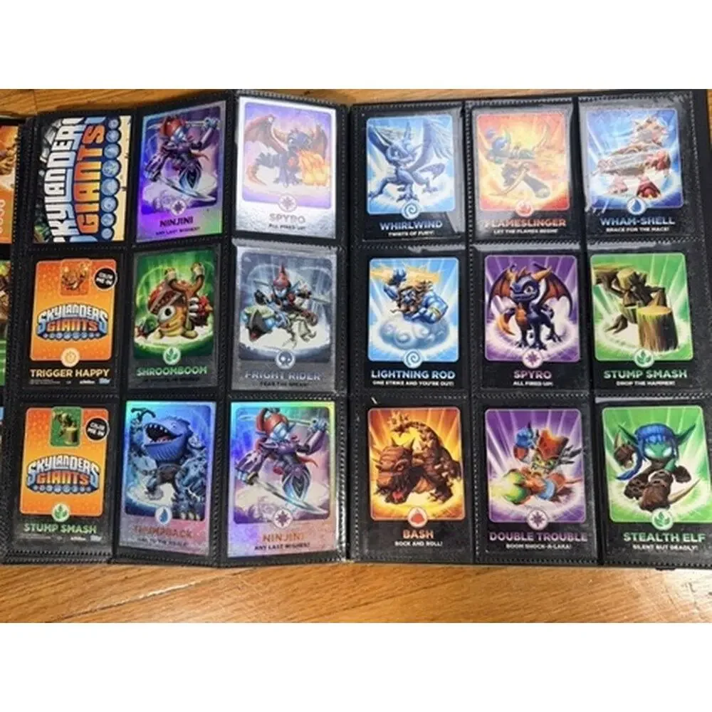 Large Skylanders Super Mario Nintendo Trading Card Collection Binder 100+ Cards